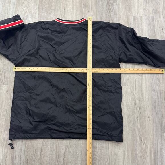 Vintage Chevrolet Racing Windbreaker Jacket Men's Large Black Red y2k Chevy - Picture 7 of 8